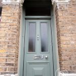 Sage green exterior door