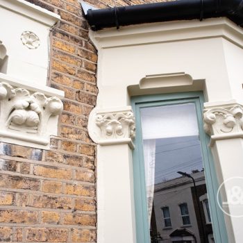 Fine, close detail of Homerton property