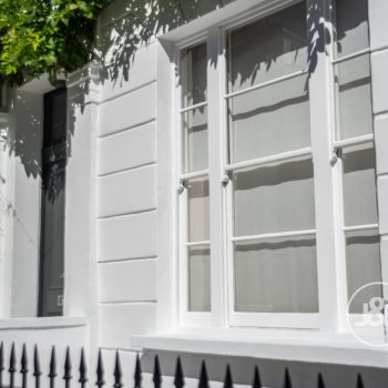 Bright exterior detailing of Islington house