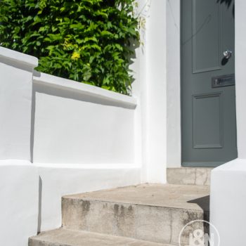 Exterior paintwork on Islington house entrance