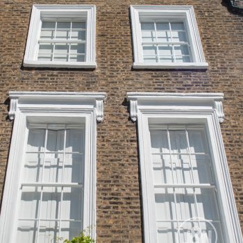 Tall, modern windows of Islington house