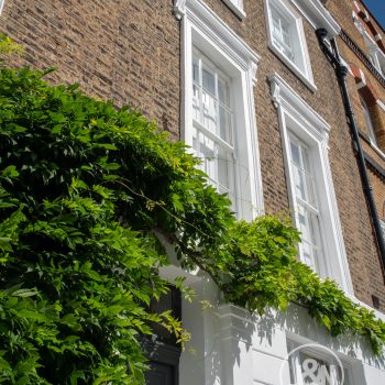 Bright exterior detailing of Islington house